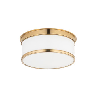 Geneva One Light Flush Mount in Aged Brass (70|709AGB)
