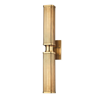 Gibbs Two Light Wall Sconce in Aged Brass (70|7032AGB)