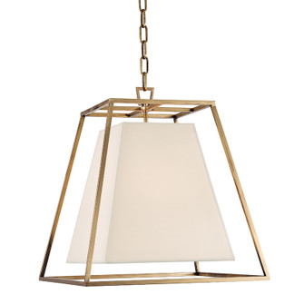 Kyle Four Light Pendant in Aged Brass (70|6917AGBWS)