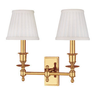 Ludlow Two Light Wall Sconce in Polished Brass (70|6802PB)