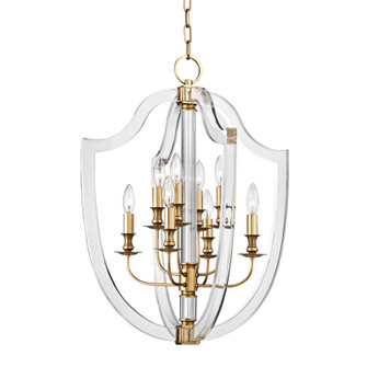 Arietta Eight Light Pendant in Aged Brass (70|6520AGB)