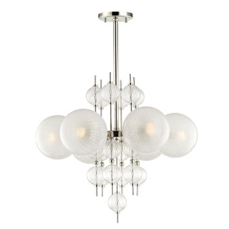 Calypso Six Light Chandelier in Polished Nickel (70|6427PN)