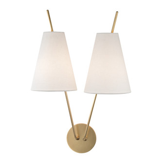Campagna Two Light Wall Sconce in Aged Brass (70|6322AGB)