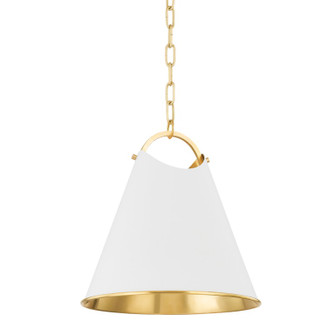 Burnbay One Light Pendant in Aged Brass (70|6214AGBSWH)