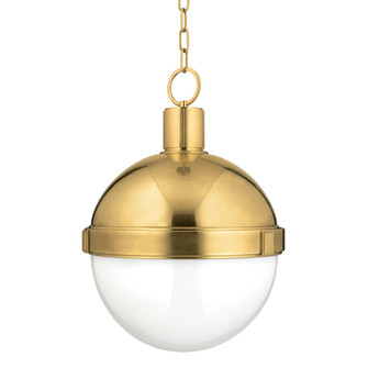 Lambert One Light Pendant in Aged Brass (70|615AGB)