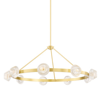 Barclay Nine Light Chandelier in Aged Brass (70|6150AGB)