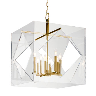 Travis Eight Light Chandelier in Aged Brass (70|5924AGB)