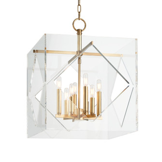 Travis Eight Light Chandelier in Aged Brass (70|5920AGB)
