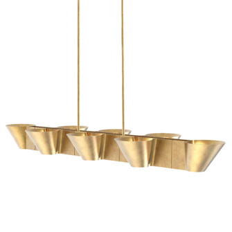 Reeve Eight Light Island Pendant in Vintage Gold Leaf (70|5652VGL)