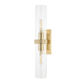 Briggs Two Light Wall Sconce in Aged Brass (70|5302AGB)