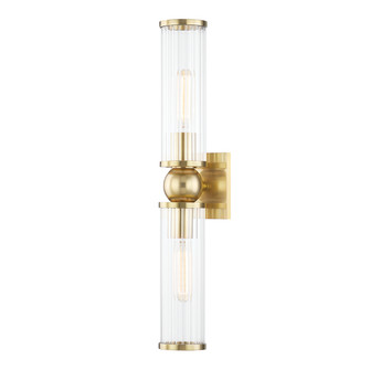 Malone Two Light Wall Sconce in Aged Brass (70|5272AGB)