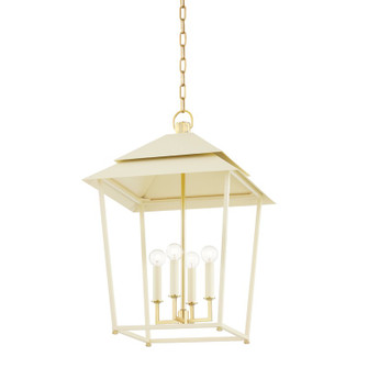 Natick Four Light Lantern in Aged Brass (70|5127AGBSSD)