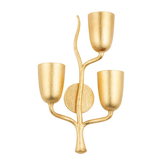 Vine Three Light Wall Sconce in Gold Leaf (70|5003RGL)