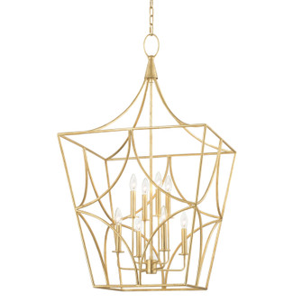 Green Point Eight Light Pendant in Gold Leaf (70|4825GL)