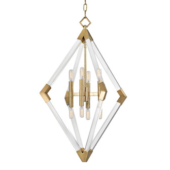 Lyons Eight Light Pendant in Aged Brass (70|4623AGB)