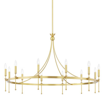 Gates 12 Light Chandelier in Aged Brass (70|4351AGB)