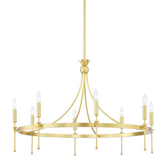 Gates Eight Light Chandelier in Aged Brass (70|4338AGB)