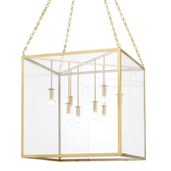 Catskill Eight Light Pendant in Aged Brass (70|4124AGB)