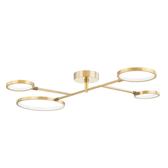 Saturn LED Flush Mount in Aged Brass (70|4104AGB)