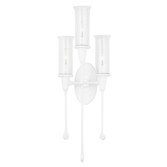 Chisel Three Light Wall Sconce in White Plaster (70|4103WP)