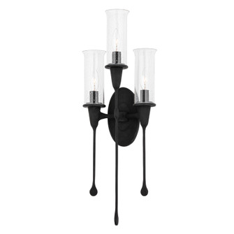 Chisel Three Light Wall Sconce in Black Iron (70|4103BI)