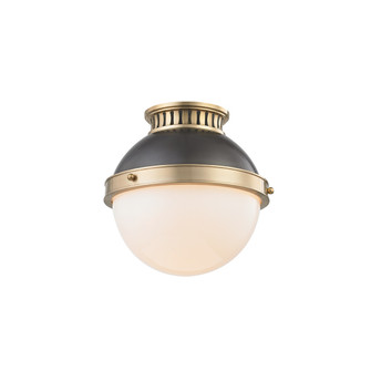 Latham One Light Flush Mount in Aged Brass/Distressed Bronze (70|4009ADB)