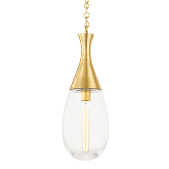 Southold One Light Pendant in Aged Brass (70|3938AGB)