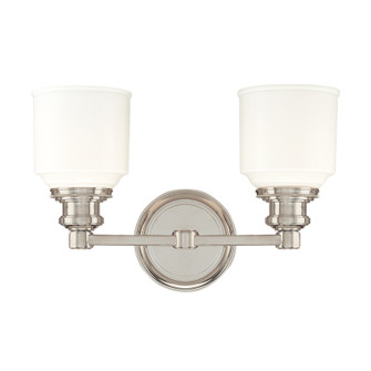 Windham Two Light Bath Bracket in Polished Nickel (70|3402PN)
