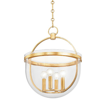 Malloy Four Light Lantern in Vintage Gold Leaf (70|3321VGL)