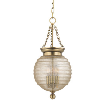 Coolidge Three Light Pendant in Aged Brass (70|3210AGB)