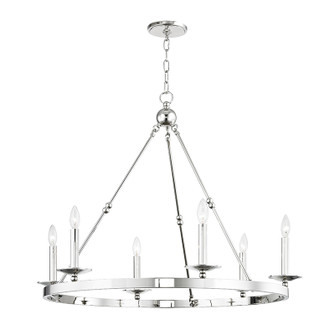 Allendale Six Light Chandelier in Polished Nickel (70|3206PN)