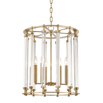 Haddon Six Light Pendant in Aged Brass (70|2818AGB)