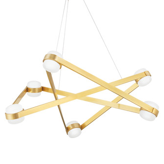 Orbit LED Chandelier in Aged Brass (70|2738AGB)