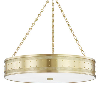 Gaines Six Light Pendant in Aged Brass (70|2230AGB)