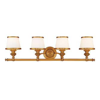 Milton Four Light Bath Bracket in Flemish Brass (70|2004FB)