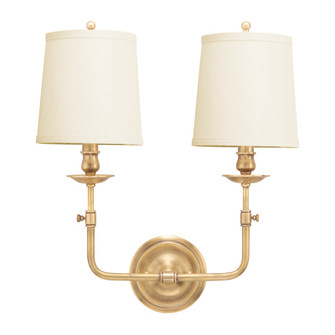 Logan Two Light Wall Sconce in Aged Brass (70|172AGB)