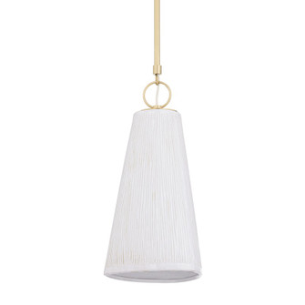 Dryden One Light Pendant in Aged Brass (70|1620AGBCSV)
