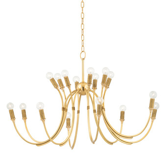 Amboy 16 Light Chandelier in Aged Brass (70|1542AGB)