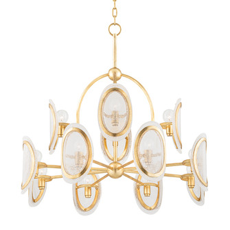 Danes 12 Light Chandelier in Vintage Gold Leaf (70|1534VGL)