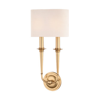 Lourdes Two Light Wall Sconce in Aged Brass (70|1232AGB)