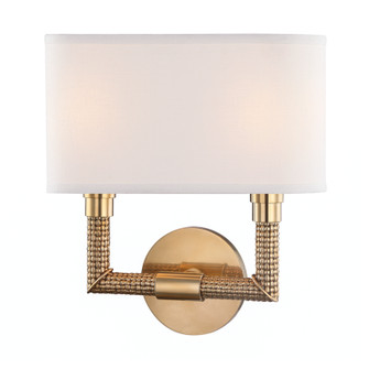 Dubois Two Light Wall Sconce in Aged Brass (70|1022AGB)