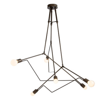 Divergence Six Light Outdoor Pendant in Coastal Black (39|362015SKTLONG80)