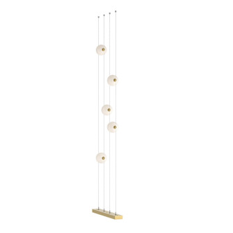 Abacus Abacus 5-Light Floor to Ceiling Plug-In LED Lamp in Modern Brass (39|289520LEDSTND86GG0668)