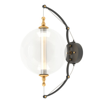 Otto LED Wall Sconce in Black with Brass Accents (39|207903SKT31YT0517)