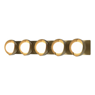Brooklyn Brooklyn 5-Light Straight Double Shade Bath Sconce in Modern Brass (39|201379SKT8686GG0711)