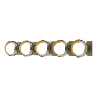 Brooklyn Brooklyn 5-Light Straight Double Shade Bath Sconce in Sterling (39|201379SKT8586GG0711)