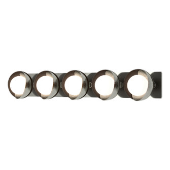 Brooklyn Brooklyn 5-Light Straight Double Shade Bath Sconce in Sterling (39|201379SKT8514GG0711)