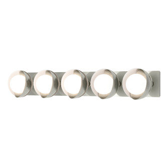 Brooklyn Brooklyn 5-Light Straight Double Shade Bath Sconce in Sterling (39|201379SKT8502GG0711)