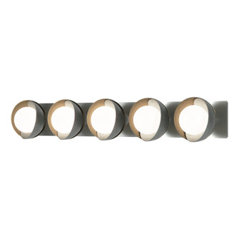 Brooklyn Brooklyn 5-Light Straight Double Shade Bath Sconce in Vintage Platinum (39|201379SKT8284GG0711)
