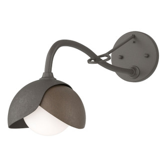 Brooklyn Brooklyn 1-Light Double Shade Long-Arm Sconce in Dark Smoke (39|201377SKT0705GG0711)